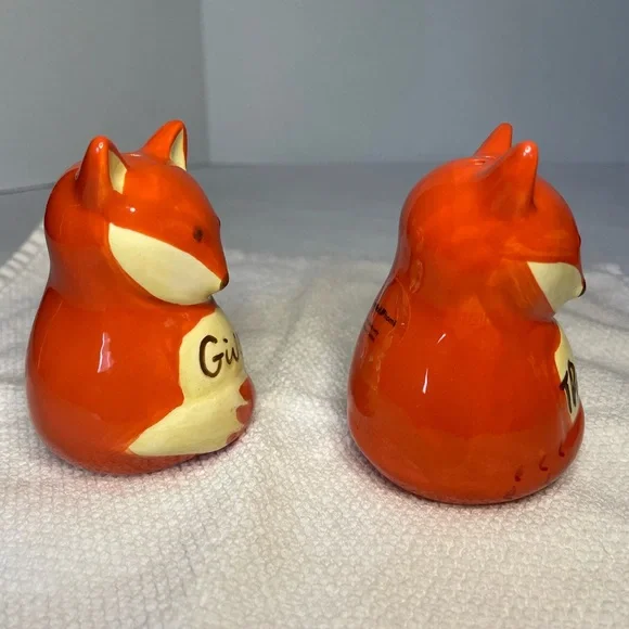 Salt and Pepper Shakers. Essential Home, Fox Give Thanks. New in box. - Picture 2 of 15